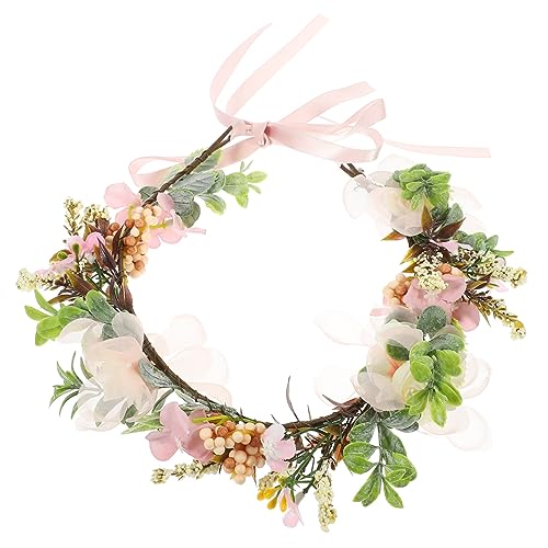 ifundom Künstliches Blumenhalsband für Hunde Blumenkranz für Hunde Fliege für Haustiere Hundehochzeitshalsband Boho-Hochzeitsdeko Hundehalsband mit Blumenkranz Blumenkrone Jahrgang von ifundom