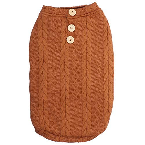ifundom Hund Warmer Pullover Hundetücher Pullover Für Hunde Wintermantel Für Hunde Welpenpullover Hund Gestrickter Pullover Warmes Haustierkostüm Hundemantel Mit Außen Gestrickt Coffee von ifundom