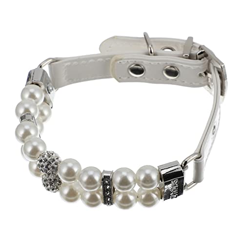 ifundom Hundehalsband mit Leine Verstellbares Perlenhalsband für Katzen Haustierzubehör aus Hochwertigem Material für Besondere Anlässe ifundom Hundehalsband mit Leine Verstellbares Perlenhalsband für Katzen Haustierzubehör aus Hochwertigem Material für Besondere Anlässe von ifundom