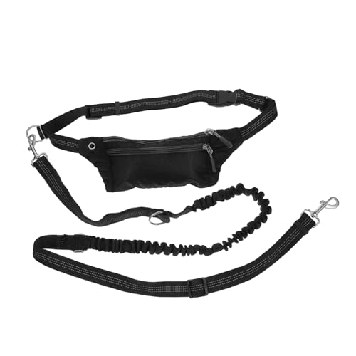 ifundom Hundeleine mit Taillentasche Bungee Laufleine für Freihändiges Joggen Elastische Hundeleine mit Praktischer Hüfttasche für Kotbeutel und Telefon von ifundom