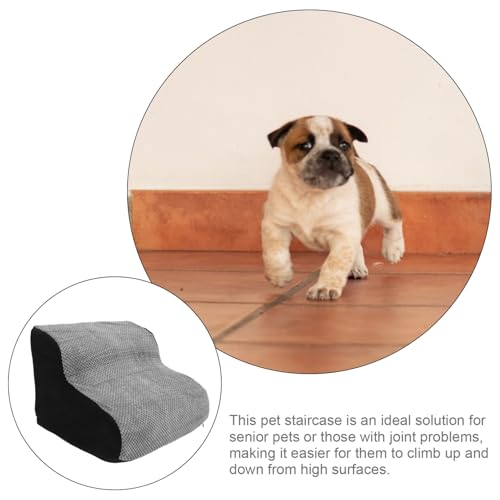 ifundom Hunderampe aus Hochdichtem Schaumstoff Extra rutschfeste Haustiertreppe für Kleine und Große Hunde Sichere Komfortable Hundetreppe zum Einfachen Klettern Sofa und Bett von ifundom