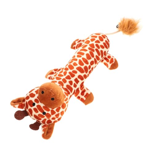 ifundom Interaktives Katzenspielzeug Katzenkissen für Kitten Biss mit Cartoon Giraffe für Indoor Katzen Fördert das Natürliche Spielverhalten Zahnpflege von ifundom
