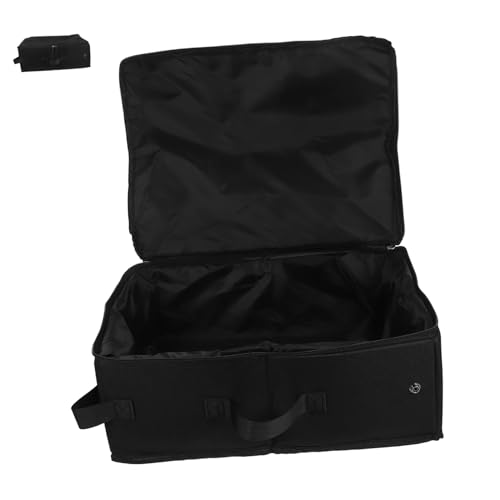 ifundom Kasten Tragbare Katzenstreubox Faltbar Haustier Klein Wurf Reisen Reisetoiletten Reisezubehör Für Katzen Katzenstreuzubehör Black Stoff (Polyester) von ifundom