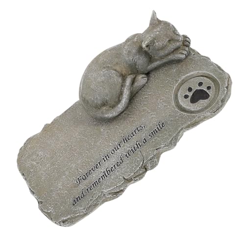 ifundom Katzen Gedenkstein Aus Harz Trauerstatue Für Haustiere Personalisierbar Mit Gravur Als Trostgeschenk Für Gedenkgeschenk Für Verstorbene Katzen Grüne von ifundom