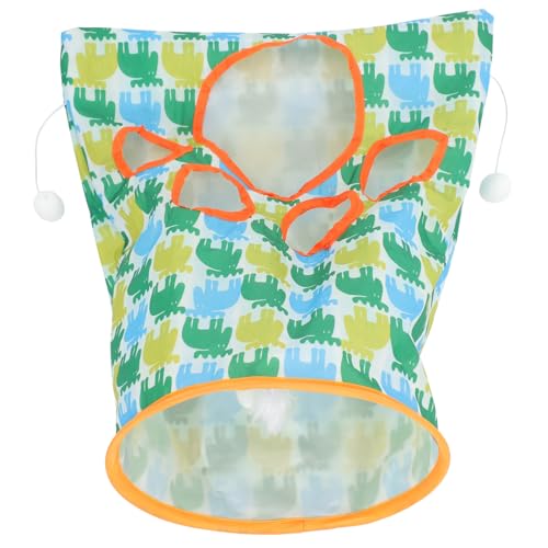 ifundom Katzen Tunnel Bag für Kätzchen und Kleine Haustiere mit Polyester Taffeta Strapazierfähig Mit Hängendem Plüschball Interaktives Katzenspielzeug für Unterhaltung und Bewegung von ifundom