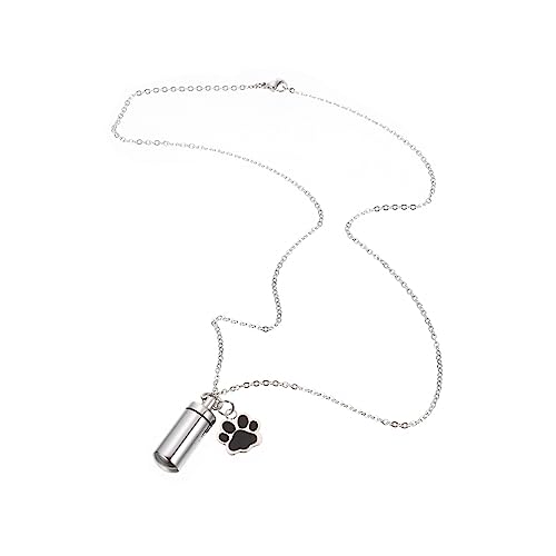 ifundom Katzenasche Urnen Halskette Aus Gedenkschmuck Für Haustiere Teiliges Mit Pfotenabdruck Anhänger Zur Erinnerung An Geliebte ifundom Katzenasche Urnen Halskette Aus Gedenkschmuck Für Haustiere Teiliges Mit Pfotenabdruck Anhänger Zur Erinnerung An Geliebte von ifundom