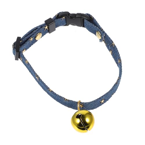 ifundom Katzenhalsband Haustier Schnellverschluss Für Katzenhalsbänder Mit Glocke Einstellbarer Katzenkragen Glocken Katzensicherheit Klein Nacken Körperpflege Reflektierend Golden Stoff von ifundom