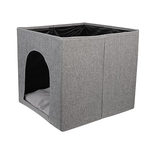 ifundom Katzenhaus aus Haustier Nest für Katzen Atmungsaktiv für Innen und Außenbereich Kompakter Schlafplatz ifundom Katzenhaus aus Haustier Nest für Katzen Atmungsaktiv für Innen und Außenbereich Kompakter Schlafplatz von ifundom