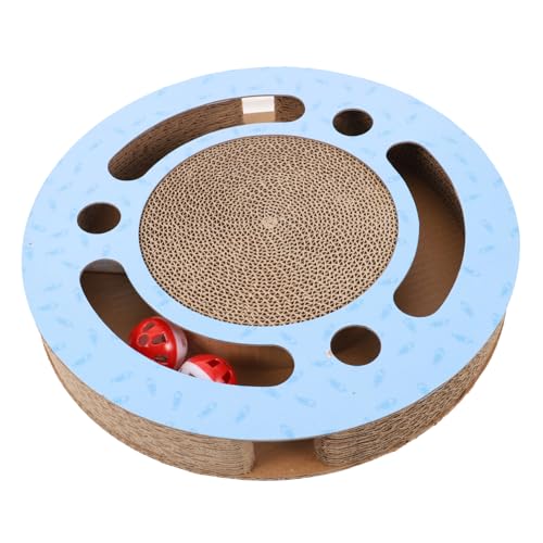 ifundom Katzenspielzeug Kratzbrett aus Wellpappe Runder Katzenkratzbaum mit Ball Strapazierfähiges Kratzpad für Katzen für Zuhause Möbelpflege Zufällige Farbe ifundom Katzenspielzeug Kratzbrett aus Wellpappe Runder Katzenkratzbaum mit Ball Strapazierfähiges Kratzpad für Katzen für Zuhause Möbelpflege Zufällige Farbe von ifundom