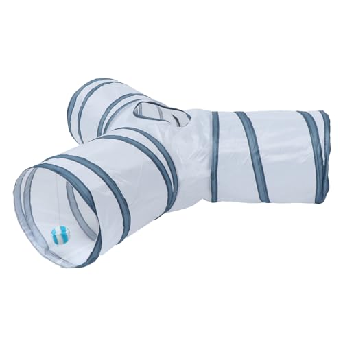 ifundom Katzentunnel Röhren für Wohnungskatzen Haustier interaktives katzenspielzeug Interactive cat Toy Kätzchen-Tunnelspielzeug Katzenhöhle Polyester Weiß von ifundom