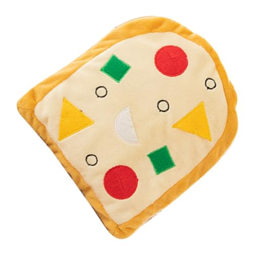 ifundom Kauspielzeug für Haustiere Quietschendes Pizza Form aus Strapazierfähigem Material für Kleine und Mittelgroße und Katzen Fördert Zahnpflege von ifundom
