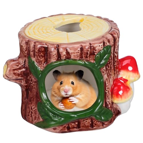 ifundom Keramik Hamsterversteck Kühlendes und Sicheres Nest für Hamster und Meerschweinchen rutschfeste Basis von ifundom