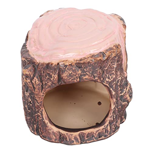 ifundom Keramik Hamster Haus Kleiner Nest für Kleine Haustiere Tragbares Schlafbett Waldstil Verschleißfestes Design Geeignet für Hamster Frettchen und Haustier Zubehör von ifundom