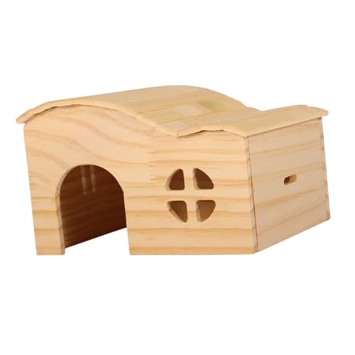 ifundom Kleines Haustierspielzeug aus Holz Hamsterversteck Sicheres und Langlebiges Nagerhaus für Meerschweinchen und Entspannen von ifundom