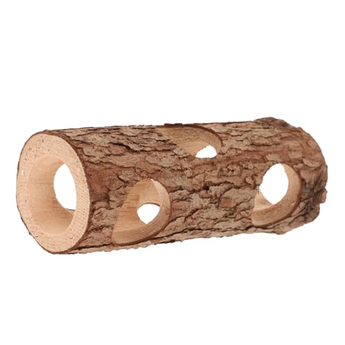 ifundom Kleintier Holz Tunnel Für Hamster Zwerghamster Und Kleine Langlebiges Versteck Und Aktivitätstunnel Für Meerschweinchen Und Rennmäuse von ifundom