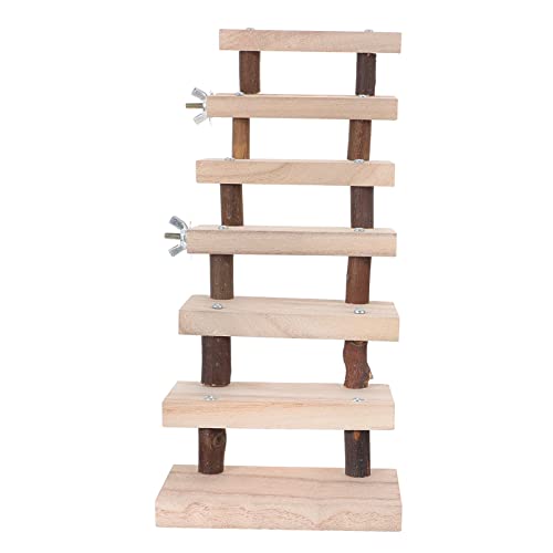 ifundom Kleintier-Kletterspielzeug Hamstertreppe Chinchilla-Kletterleiter Chinchilla-Leitern Aufstieg bewaldet Kletterleiter für Kleintiere Hamster- -Brücke hölzern von ifundom