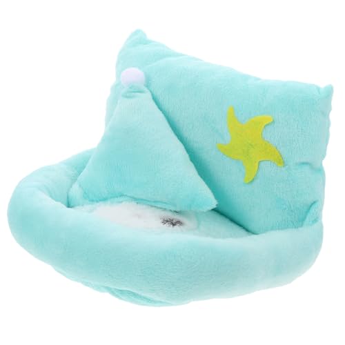 ifundom Kuschelnest für Meerschweinchen und Hamster Plüsch Höhle mit Kissen Warmes Schlafbett für Kleintiere Grün S Gemütliches Versteck und Spielplatz für Kleine Haustiere von ifundom