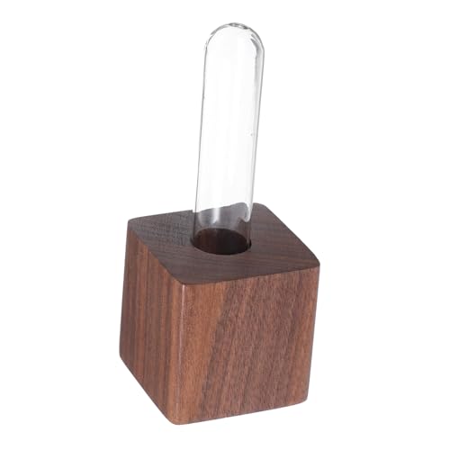 ifundom Magnetischer Holzglasrohrblüten Vase -testrohr -pflanzer Magnet Netter Kühlschrank Magnet Pflanzer Mini -rohrblüte Vase Home Dekoration von ifundom