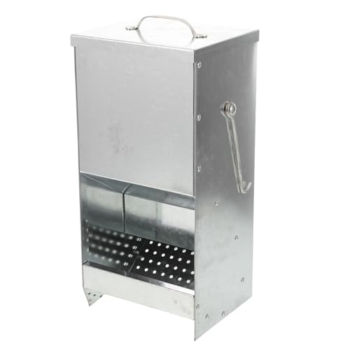 ifundom Metall-futterschale mit Magnetischem Deckel und Haken Robuster Kompakter Futterspender für Kaninchen Frettchen Hamster und Kleine Tiere Platzsparend für Käfige und Außenbereiche von ifundom