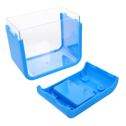 ifundom Mini Aquarium mit LED Beleuchtung Kleiner Dekorativer Fischbehälter Platzsparend für Betta Quallen und Kleine Zierfische für Büro und von ifundom