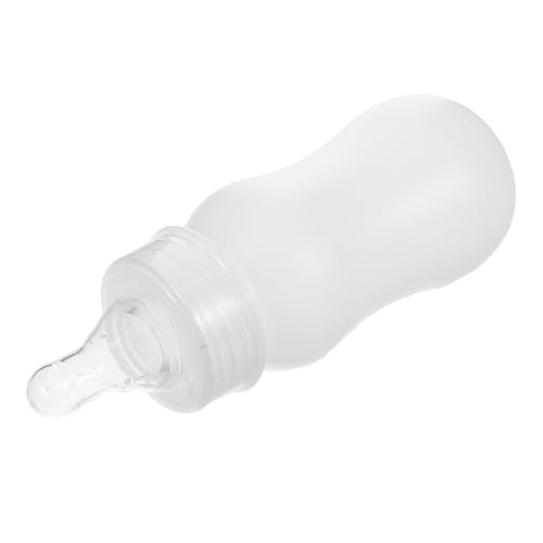 ifundom Nuckelflasche milchspender Ziegen-Säugenippel Saugflaschen für Kleinkinder Kälber Pflegeflasche welpen fütterungsnippel Milchflasche für Haustiere Kleine Milchflaschen Plastik Weiß von ifundom
