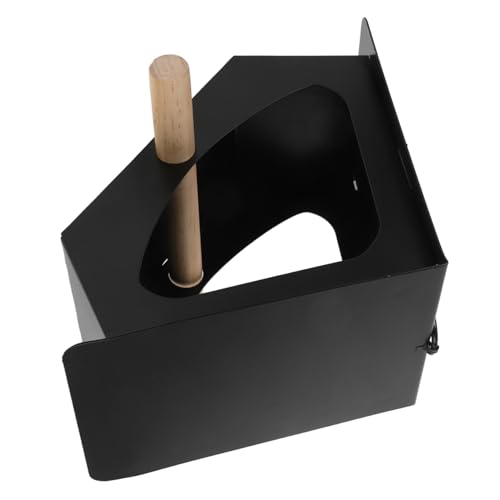 ifundom Outdoor-Feeder Vogelfutterfuttermittel große hängende Vogelhäuschen Metall -Vogelhäuschen Vogelhäuschen im Freien Hangable Bird Feeder Tably Balkon vogelhäuschen Eisenblech Schwarz von ifundom