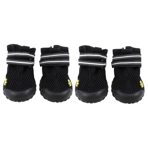 ifundom Outdoor Hundeschuhe für Große und Mittlere Hunde Atmungsaktive Mesh Pfotenschützer rutschfest Elastisch Strapazierfähig Einfach Anzuziehen wasserdichte Pet Boots für von ifundom