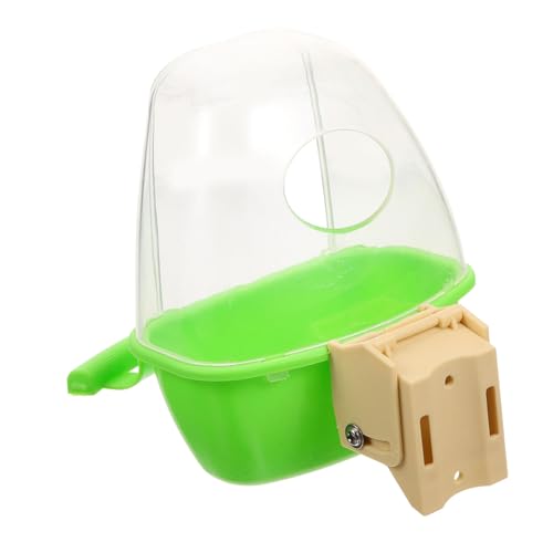 ifundom Outdoor Vogelfutterbecher Papageienfutter transparenter Futterautomat für Papageien Vogelfütterer füttern Vogelfruchtfutterautomat Vogelzubehör Plastik Hellgrün Wiederverwendbar von ifundom