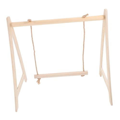 ifundom Papagei vogelspielzeug vogelkäfig zubehör für Papageien Holzschaukel für Papageien Vogel Papagei Schaukel Kletterspielzeug für Vögel hölzern von ifundom