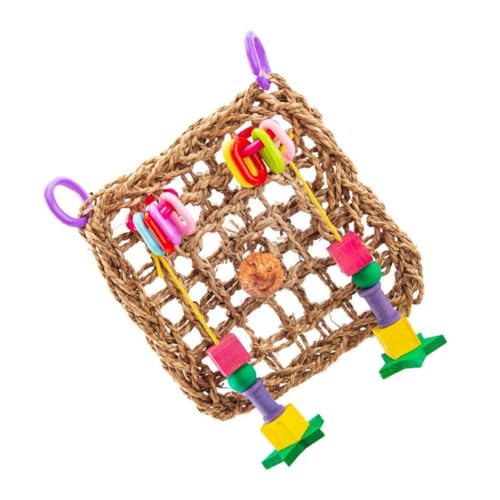 ifundom Papageienbissspielzeug Vogelanreicherung Für Zubehör Käfig Vogel Papageien Zur Vogelsuche Hängend Papageienspielzeug Vogelsittiche Holz Zufällige Farbe von ifundom