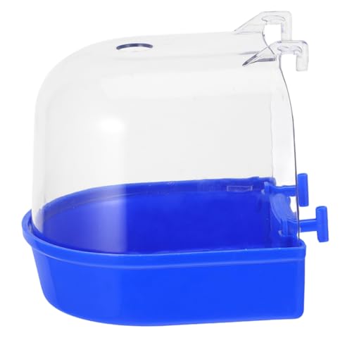 ifundom Papageiendusche Vogelkäfigbad Für Papageien Blau Transparent Vögel Badewanne Taubendusche Badewanne von ifundom