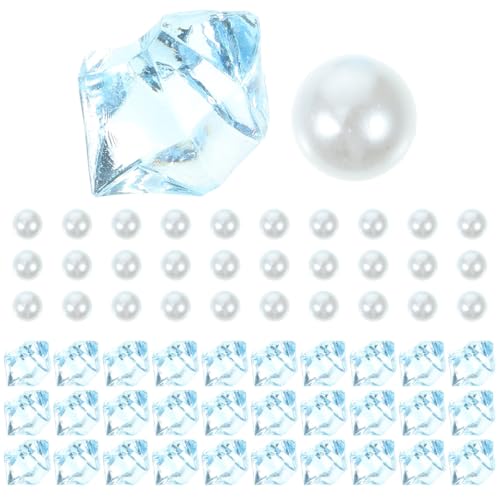 ifundom Perlenvasenfüller 100 Stück Kunstperlen Lose Perlen Und Kunststoff-Eiswürfelperlen von ifundom