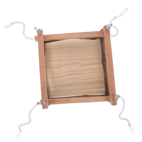 ifundom Pet Hammock mit Holzrahmen Kleine Hängematte für Hamster und Kleintiere Langlebiges Nagetierspielzeug für Käfig Vielseitiges Hamsterzubehör für Spiel und Ruhe von ifundom