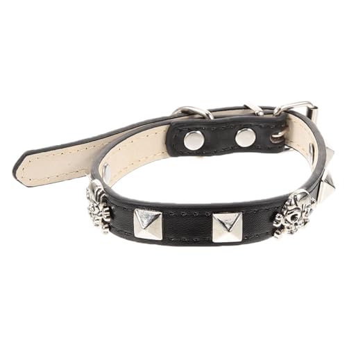 ifundom Punk-haustierhalsband Haustierhalsband Mit Totenkopfmuster Halloween-Halsband Für Hundehalsband Mit Stacheln Haustier-Halsband-dekor Kragen Katzen- Und Hundebedarf Das Wilde von ifundom