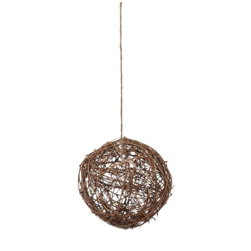 ifundom Rattan Ball Nistmaterial Für Vögel Hängende Vogelfutterstation Selbstgemacht Nest Outdoor Vogelnistmaterial 20cm Durchmesser Für Garten Und Balkon von ifundom