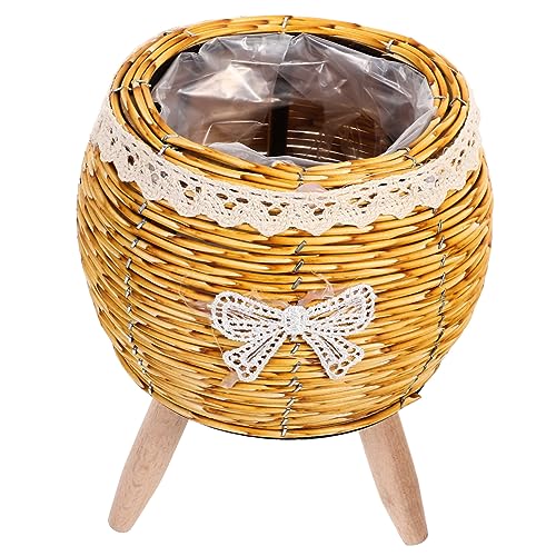 ifundom Rattan Blumenkorb Pflanzenständer Einfacher Blumenständer Pflanzer Steht Drinnen Pflanzgefäße Für Zimmerpflanzen Desktop-sukkulenten-blumenständer Blumentopfregal Khaki Plastik ifundom Rattan Blumenkorb Pflanzenständer Einfacher Blumenständer Pflanzer Steht Drinnen Pflanzgefäße Für Zimmerpflanzen Desktop-sukkulenten-blumenständer Blumentopfregal Khaki Plastik von ifundom
