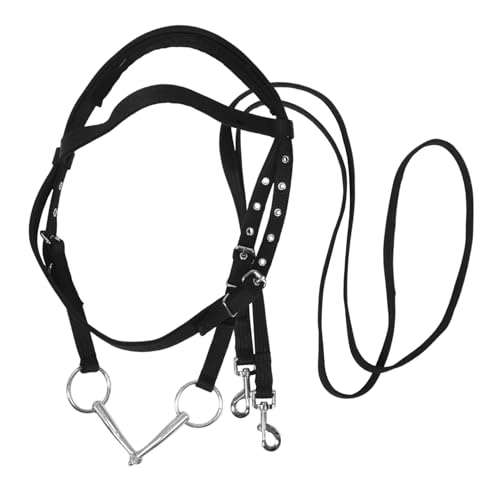 ifundom Reitzügel Zäume Für Pferde Halfter Für Pferde Seilhalfter Seilpferdehalfter Pferdestallbedarf Halfter Rinder Seilhalfter Pferdehalfter Nylon Schwarz von ifundom