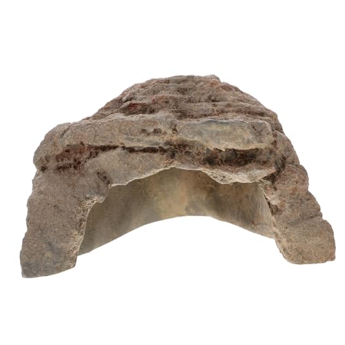 ifundom Reptilien Versteck Höhle aus Harz Naturgetreues Terrarien Habitat Pflegeleichtes Unterschlupf Ornament für Kleine Reptilien Naturgetreue Dekoration für Terrarien und Aquarien von ifundom