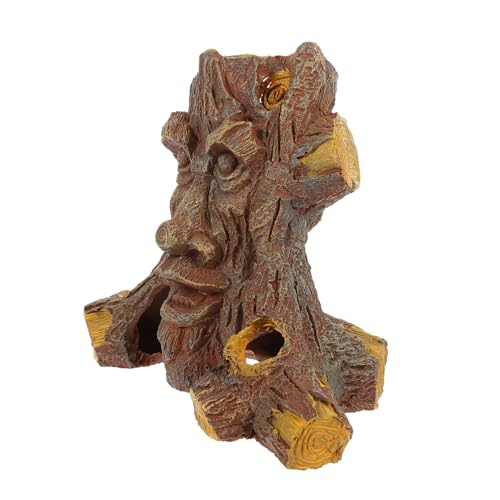 ifundom Reptilien Versteck Höhle aus Resin Langlebiges Terrarium Deko mit Baumhöhle Multifunktionales Versteck und Ruheplatz für Eidechsen Schlangen und Schildkröten Lichtreduzierend und von ifundom