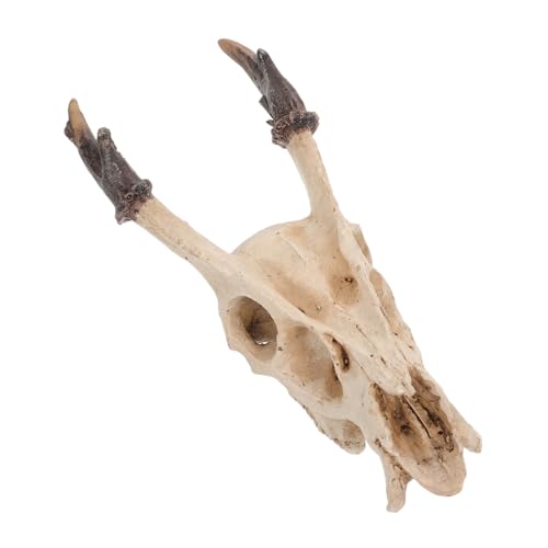 ifundom Resin Reptilienversteck Schädel Mittel Sicheres Schildkröten Echsenversteck Terrarium Höhle Ornament für Schlangen Bartagamen Kriechtiere und Aquarien Zubehör von ifundom