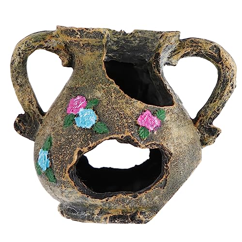 ifundom Resin Vase Aquarium Dekoration Landschaftsornamente für Fischbecken für Süßwasser und Salzwasseraquarien für Heim ifundom Resin Vase Aquarium Dekoration Landschaftsornamente für Fischbecken für Süßwasser und Salzwasseraquarien für Heim von ifundom