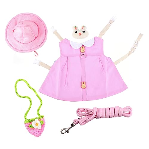 ifundom Hasenwestenleine Für Kleintiere Mit Hut Brosche Weste Leine Und Tasche Als Laufgeschirr Oder Kostüm-Set Für Kaninchen Katzen Und Meerschweinchen Atmungsaktiv Pflegeleicht Und ifundom Hasenwestenleine Für Kleintiere Mit Hut Brosche Weste Leine Und Tasche Als Laufgeschirr Oder Kostüm-Set Für Kaninchen Katzen Und Meerschweinchen Atmungsaktiv Pflegeleicht Und von ifundom