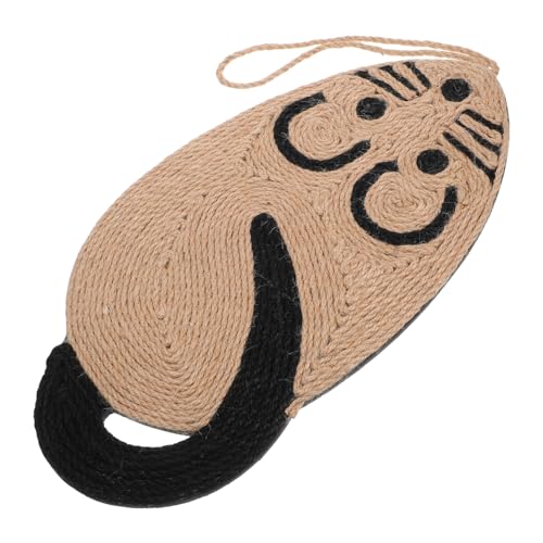ifundom Sisal Katzenkratzmatte mit Mäusedesign Langlebiges Sisalmaterial Platzsparend Kratzfest Interaktives Wand Kratzbrett für Gesunde Krallenpflege und Möbel Schutz von ifundom