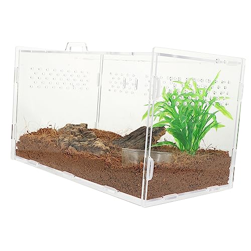 ifundom Terrarium Zuchtbox mit Lüftungssystem Transparente Reptilien Aufzuchtbox für Kleine Echsen Geckos Spinnen Frösche Langlebiger Stabiler ifundom Terrarium Zuchtbox mit Lüftungssystem Transparente Reptilien Aufzuchtbox für Kleine Echsen Geckos Spinnen Frösche Langlebiger Stabiler von ifundom