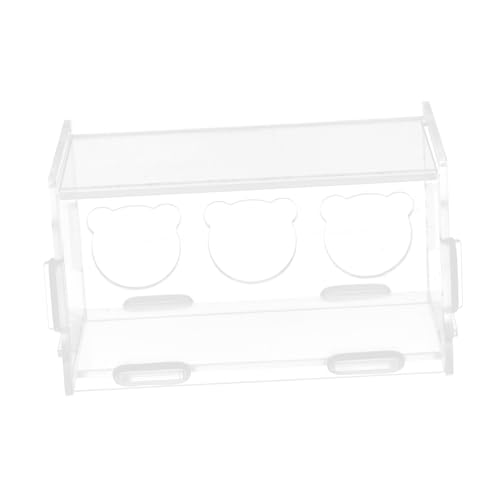 ifundom Transparente Futterschale Für Hamster Und Kleine Haustiere Rutin Hühnerkörner Futterbox Aus Hygienisch Und Langlebig Für Käfiglandschaftsgestaltung von ifundom