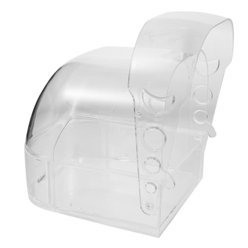 ifundom Transparente Vogelbadewanne mit Ausziehbarer Schublade Badebox für Papageien und Nymphensittiche Ausbruchsichere Hängemulde für Käfig Hygienische Dusche zur Vogelpflege von ifundom