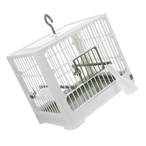 ifundom Transportkäfig Für Vögel Hängenden Vogelkäfig Trinkvogelkäfig Zubehör Für Vogelkäfige Vogelflugkäfig Papageienträger Vogel Stehen Conure Vogelkäfig Reiseträger Für Vögel Abs Weiß von ifundom