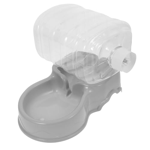 ifundom Trinkbrunnen Für Haustiere Wasserspender Katzenfutter Flasche Dual Groß Tülle Futterspender Für Katzen Futternapf Für Hunde Hundefutter Abnehmbare Feeder Grey Plastik von ifundom