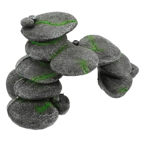 ifundom Turtle Basking Platform aus Resin mit Realistischem Kopfsteinpflaster Robustes Versteck für Kleine Schildkröten und Terrarien Langlebige Aquarium Dekoration Leicht und von ifundom