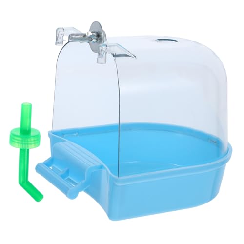 ifundom Vogelbad Kleiner Vogelwürfel Papageienbadewanne Vogelkäfigbadewanne Vogelwanne Kleines Vogelbecken Sittichbad Für Den Innenkäfig Papageienbedarf Abs Blau von ifundom